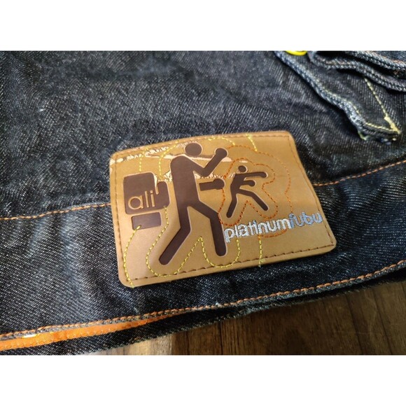 Rare Platinum Fubu Limited Edition Muhammad Ali Black Denim Jacket Large 16-18 - Picture 2 of 10